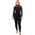 Traje De Neopreno Gul Flexor Yulex 4/3 Mm Bs Con Cremallera Trasera Para Mujer - Negro / Palma Dispersa Fx1223