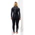 Traje De Neopreno Gul Flexor Yulex 4/3 Mm Bs Con Cremallera Trasera Para Mujer - Negro / Palma Dispersa Fx1223