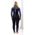Traje De Neopreno Gul Flexor Yulex 5/4 Mm Bs Con Cremallera Trasera Para Mujer - Negro/Tye Bird Fx1224