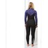 Traje De Neopreno Gul Flexor Yulex 4/3 Mm Bs Con Cremallera En El Pecho Para Mujer - Negro/Tie Bird Fx1226