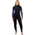 Traje De Neopreno Gul Flexor Yulex 5/4 Mm Bs Con Cremallera En El Pecho Para Mujer - Negro/Tie Bird Fx1227