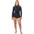 Traje De Neopreno Gul Luna7 Yulex De 2 Mm Para Mujer, Talla Boyleg Springsuit 2026, Negro/Palma Dispersa