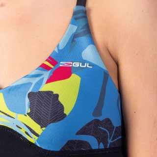 Sujetador De Neopreno Gul Luna7 Para Mujer - Tropical/Negro La0303