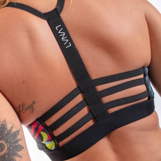 Sujetador De Neopreno Gul Luna7 Para Mujer - Tropical/Negro La0303