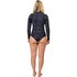 Traje De Neopreno Gul Luna7 Yulex De 2 Mm Para Mujer (2026) - Negro/Scatterpalm La4304