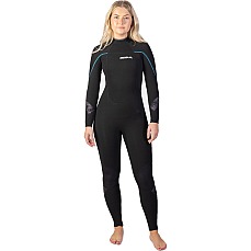 Traje De Neopreno Gul Response 5/3 Mm Bs Con Cremallera Trasera Para Mujer - Negro Re1229