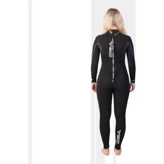 Traje De Neopreno Gul Response 5/3 Mm Bs Con Cremallera Trasera Para Mujer - Negro Re1229