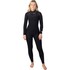 Traje De Neopreno Gul Response 5/4 Mm Con Costura Invisible Para Mujer - Negro/Palma Rota Re1262