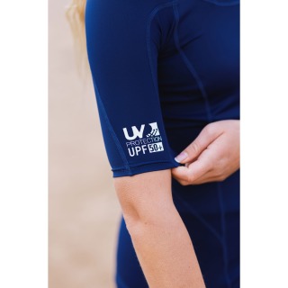 Rashguard De Manga Corta Gul Para Mujer 2026 - Azul Rg0330