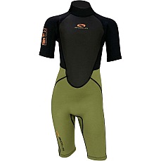Traje De Neopreno Corto Sola Junior Storm 3/2 Mm - Negro Caqui A1723