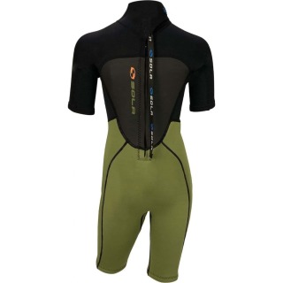 Traje De Neopreno Corto Sola Junior Storm 3/2 Mm - Negro Caqui A1723