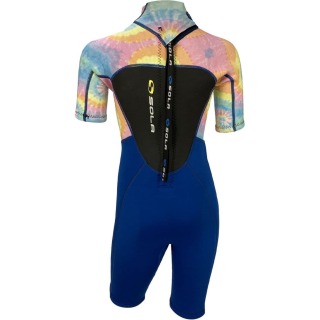 Traje De Neopreno Corto Sola Junior Storm 3/2 Mm - Azul Tie Dye A1723
