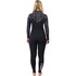 Traje De Neopreno Gul Flexor Yulex 3/2 Mm Con Cremallera En El Pecho Y Costura Invisible Para Mujer (2026) - Negro/Palma