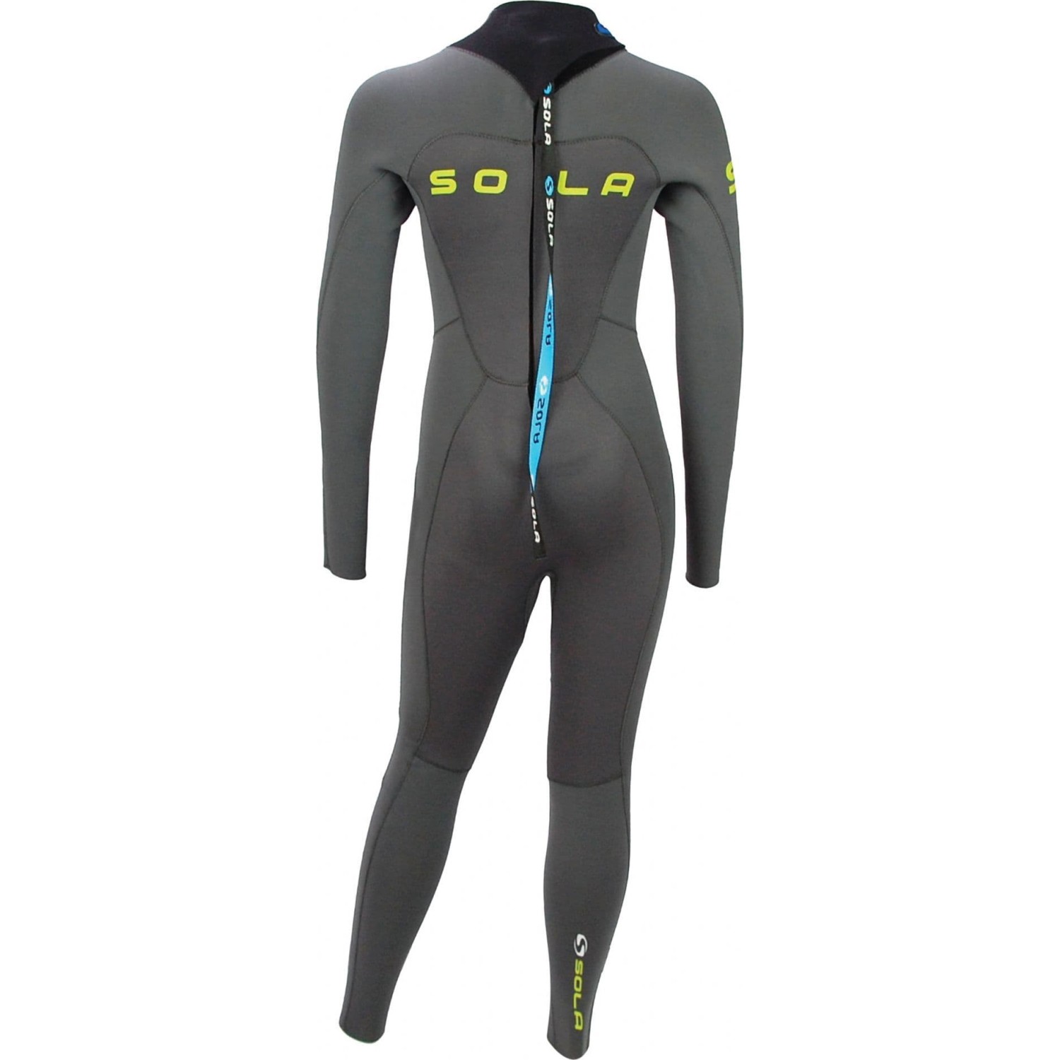 Traje De Neopreno Sola Kids Fire 5/4 Mm Con Cremallera Trasera - Asfalto/Lima A1508