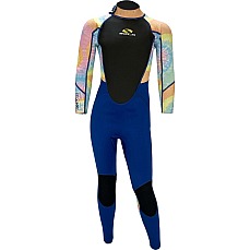 Traje De Neopreno Completo Sola Junior Storm 3/2 Mm - Azul/Teñido Anudado Traje De Neopreno Completo Sola Junior Storm 3/2 Mm - Azul/Teñido Anudado