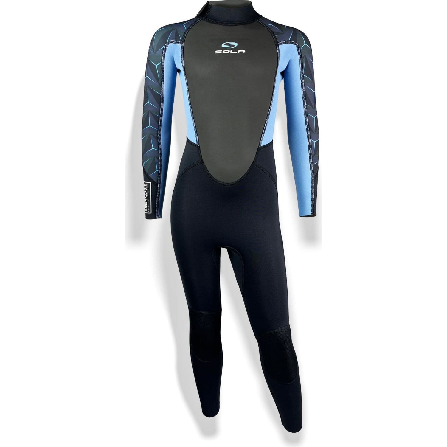 Traje De Neopreno Completo Sola Junior Storm 3/2 Mm - Azul Acero