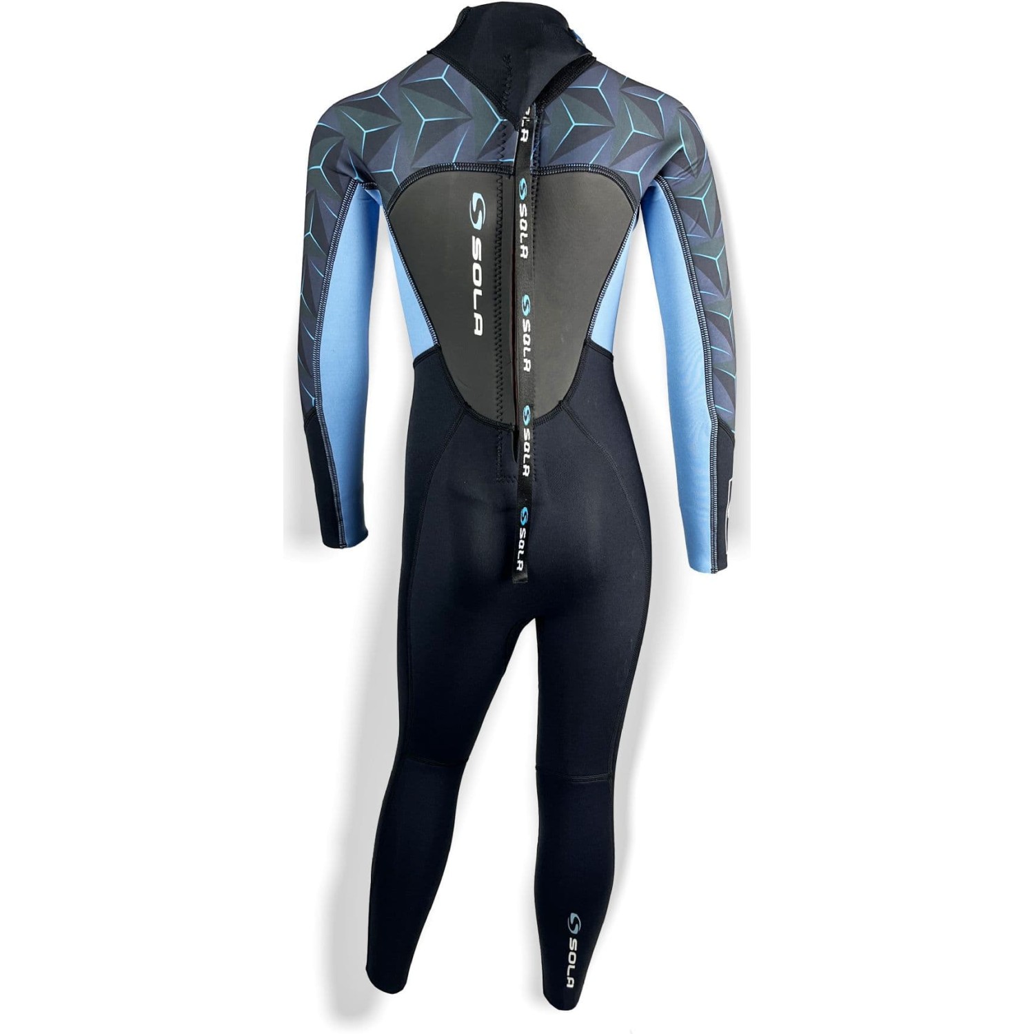 Traje De Neopreno Completo Sola Junior Storm 3/2 Mm - Azul Acero