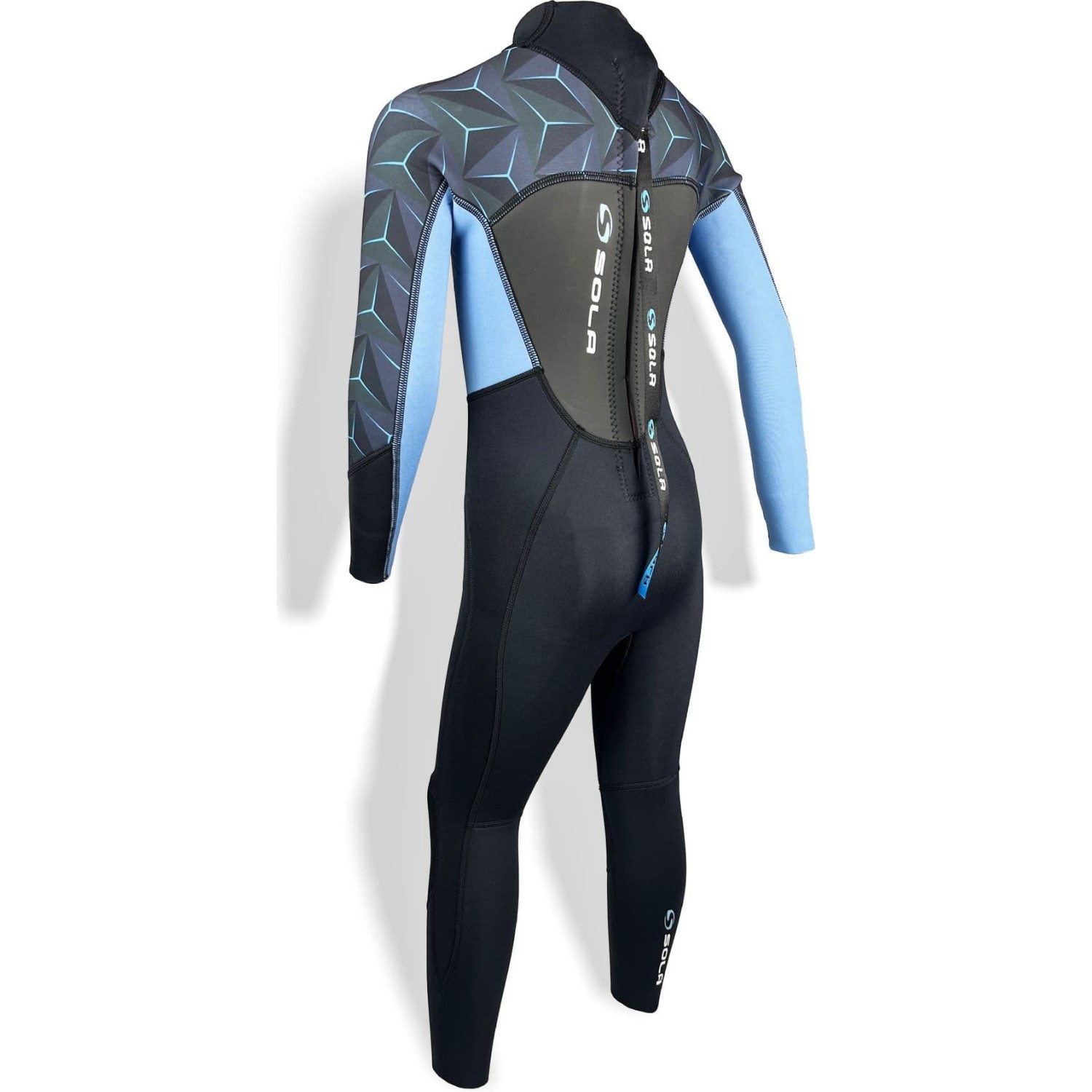 Traje De Neopreno Completo Sola Junior Storm 3/2 Mm - Azul Acero
