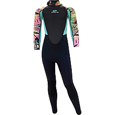 Traje De Neopreno Completo Sola Junior Storm 3/2 Mm - Estampado Floral De Verano Traje De Neopreno Completo Sola Junior Storm 3/2 Mm - Estampado Floral De Verano