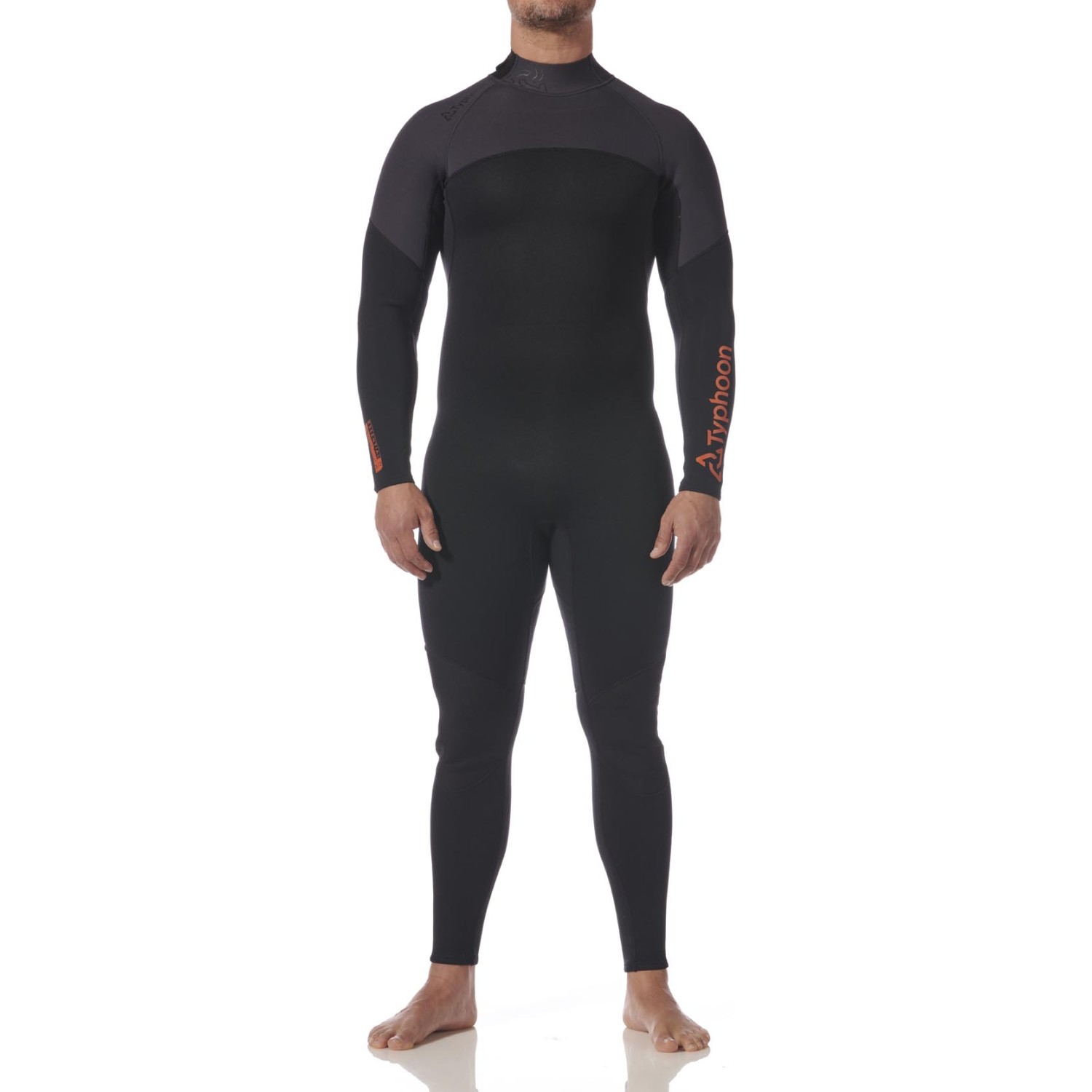 Traje De Neopreno Typhoon Essential 3/2 Mm Con Cremallera Trasera 2027 - Negro/Solar