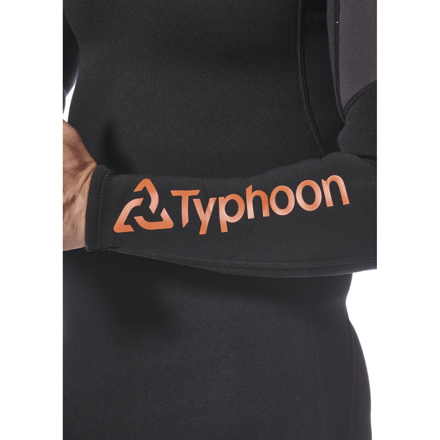 Traje De Neopreno Typhoon Essential 3/2 Mm Con Cremallera Trasera 2027 - Negro/Solar