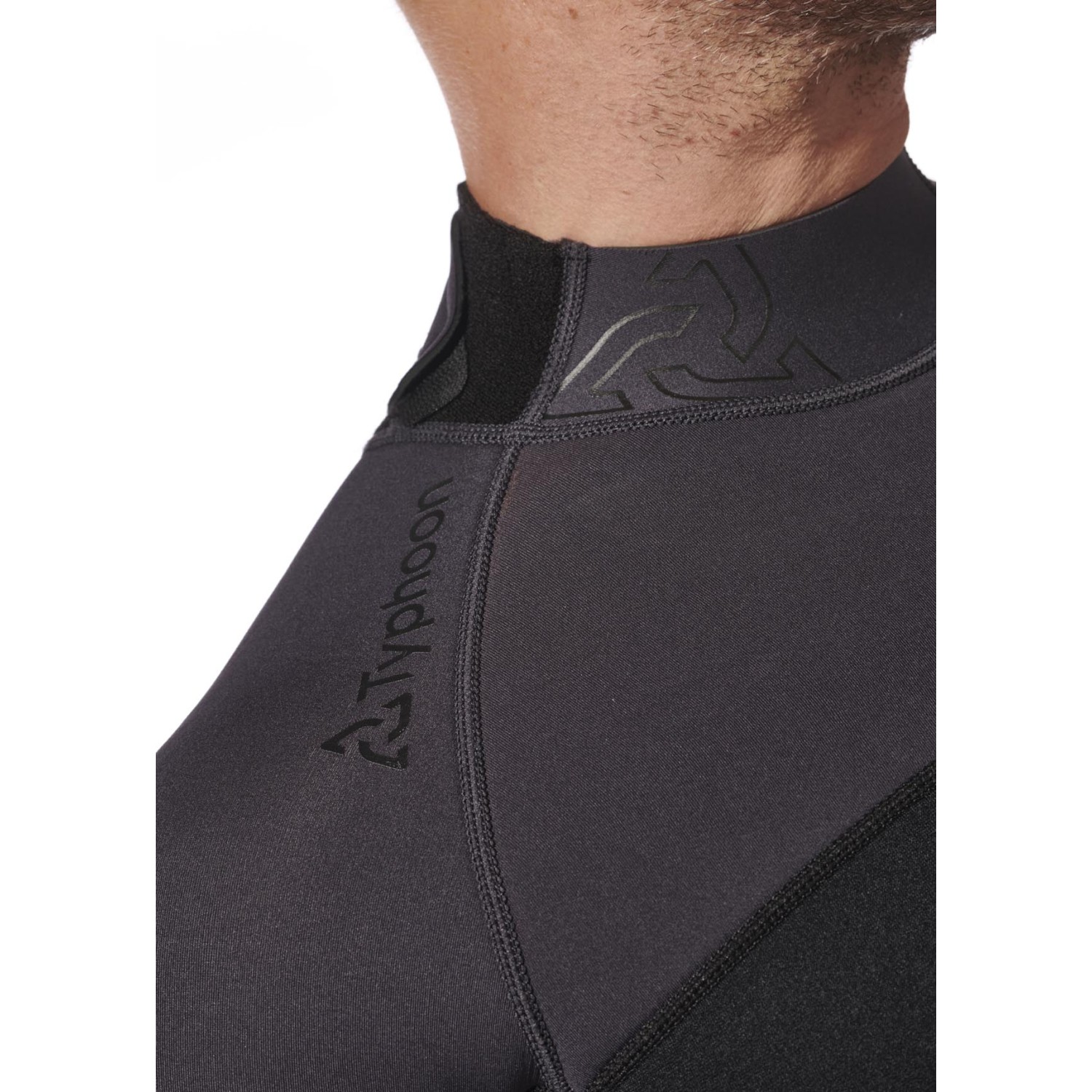 Traje De Neopreno Typhoon Essential 3/2 Mm Con Cremallera Trasera 2027 - Negro/Solar