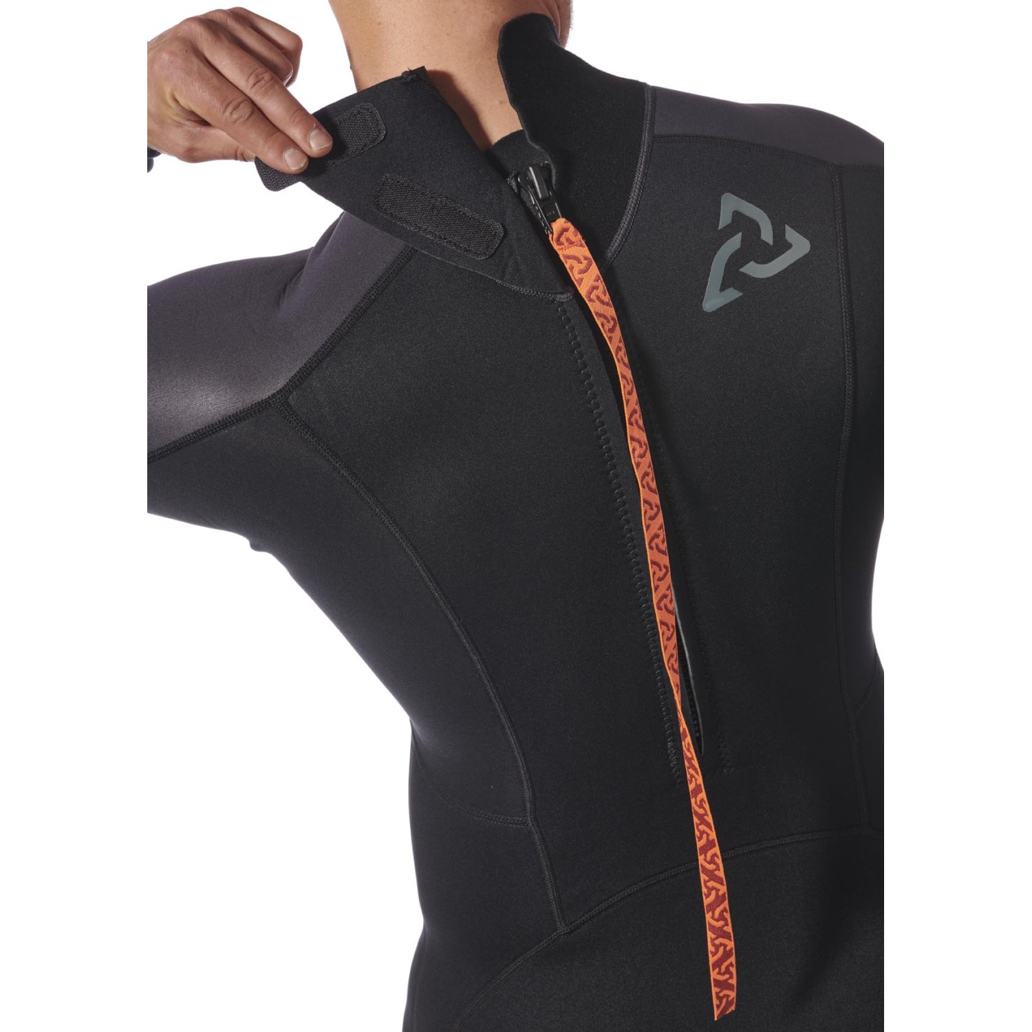 Traje De Neopreno Typhoon Essential 3/2 Mm Con Cremallera Trasera 2027 - Negro/Solar
