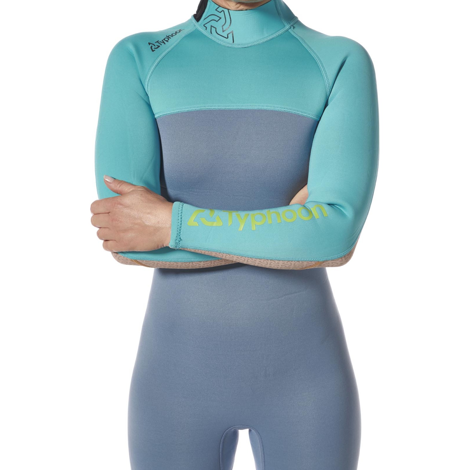 Traje De Neopreno Typhoon Essentia Para Mujer, 3/2 Mm, Con Cremallera Trasera, Modelo 2027 - Azul Celeste/Nimbus