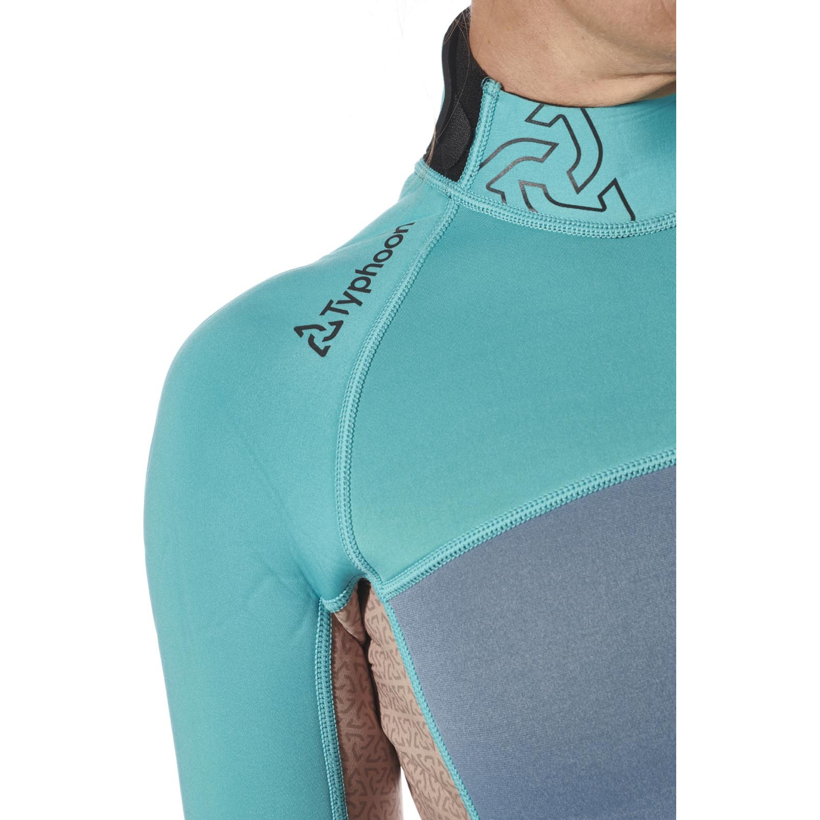Traje De Neopreno Typhoon Essentia Para Mujer, 3/2 Mm, Con Cremallera Trasera, Modelo 2027 - Azul Celeste/Nimbus