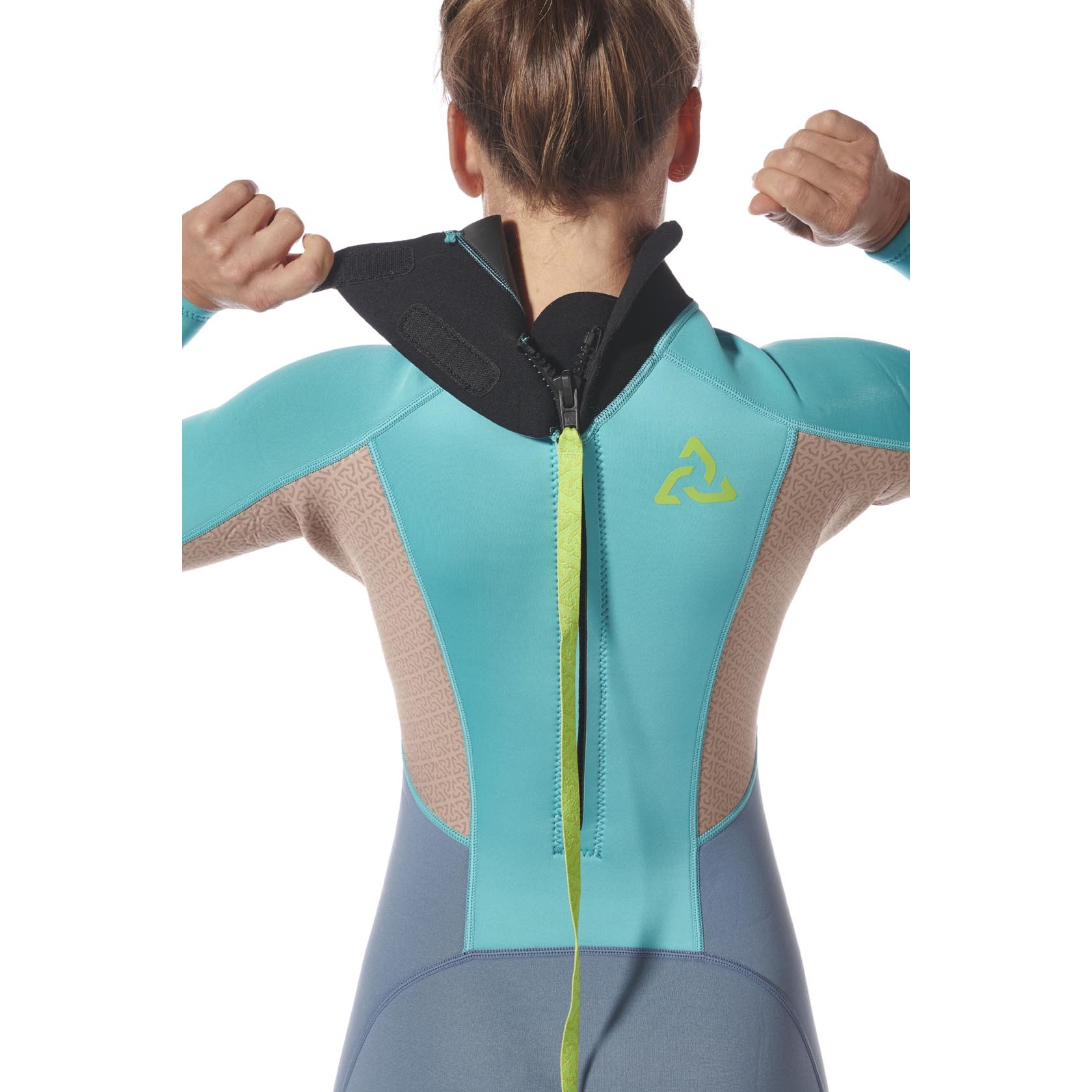 Traje De Neopreno Typhoon Essentia Para Mujer, 3/2 Mm, Con Cremallera Trasera, Modelo 2027 - Azul Celeste/Nimbus
