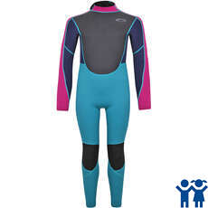 Traje De Neopreno Typhoon Storm3 Girls 3 / 2Mm - Aqua / Fuschia 250927