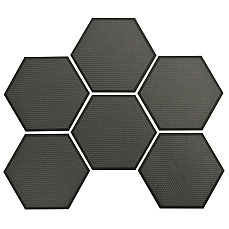 Almohadillas Hexagonales Seadek - 150 Mm Almohadillas Hexagonales Autoadhesivas Antideslizantes De 3 Mm - Negro [Paquete De 6]