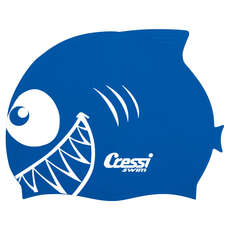 Cuffia Da Nuoto Cressi Kids Shark Silicon - Royal Blue