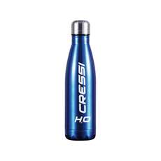 Botella De Agua Cressi De Acero Inoxidable De Doble Pared - 500 Ml - Azul