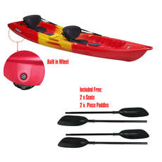 Feelfree Gemini Tandem Sit On Top Kayak - Lava - Construido En Rueda