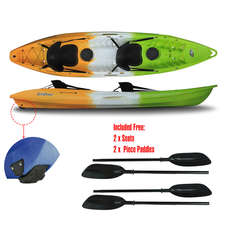 Feelfree Gemini Tandem Sit On Top Kayak - Tropical - Construido En Rueda