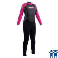 Gul Júnior Niñas G-Force Steamer Traje - Negro / De Color Rosa Oscuro Gul Júnior Niñas G-Force Steamer Traje - Negro / De Color Rosa Oscuro