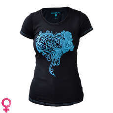 Camiseta De Manga Corta Para Mujer Gul Fit Rashvest - Negro