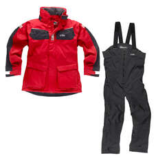 Costa Gill Vela Chaqueta Y Pantalones Kit Combo - Rojo