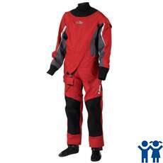 Gill Pro Junior Drysuit Cremallera Frontal - Rojo / Ceniza