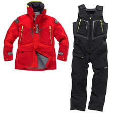 Gill Os12 Jacket & Trouser Sailing Kit Combo - Rojo / Grafito Gill Os12 Jacket & Trouser Sailing Kit Combo - Rojo / Grafito