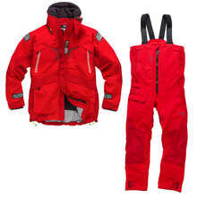 Gill Os23 Jacket & Trouser Sailing Kit Combo - Rojo / Rojo