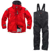 Gill Os23 Jacket & Trouser Sailing Kit Combo - Rojo / Grafito