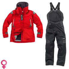 Gill Womens Os2 Sailing Kit Combo - Rojo / Grafito