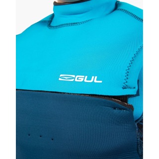 Traje De Neopreno Gul Junior Response 5/4 Mm Con Cremallera En El Pecho Y La Espalda - Azul Marino/Cian Re1251