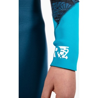 Traje De Neopreno Gul Junior Response 5/4 Mm Con Cremallera En El Pecho Y La Espalda - Azul Marino/Cian Re1251