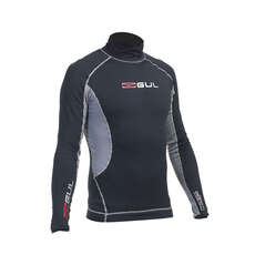 Gul Evotherm Flatlock Manga Larga Rash Guard - Negro / Gris Gul Evotherm Flatlock Manga Larga Rash Guard - Negro / Gris