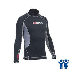Gul Evotherm Júnior Flatlock Manga Larga Rash Guard - Negro / Gris Gul Evotherm Júnior Flatlock Manga Larga Rash Guard - Negro / Gris