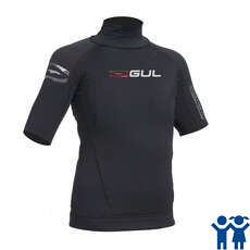 Gul Evotherm Flatlock Junior Manga Corta Rash Guard - Negro Gul Evotherm Flatlock Junior Manga Corta Rash Guard - Negro