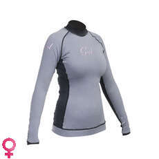 Gul Evotherm Womens Flatlock Larga Rash Guard Manga - Gris / Negro Gul Evotherm Womens Flatlock Larga Rash Guard Manga - Gris / Negro
